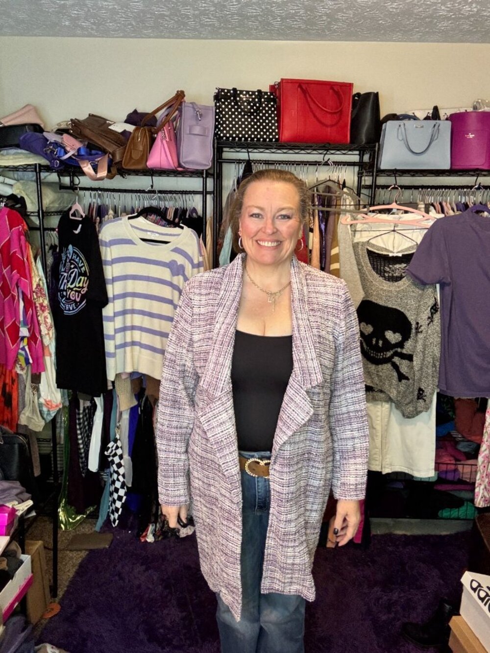 Dear Scarlett - Brixton Blazer - Lavender Ivory - XL - NWT - Picture 8 of 11